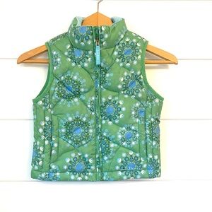 L.L. Bean Green and Blue Floral Vest (children’s 4T)